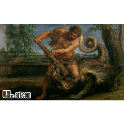 Canvas Prints (Hercules Matando al Dragon del Jardin) Home decor oil painting reproduction fine art picure prints 13-Zjyh-(120)