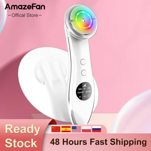 AmazeFan Beauty Device RF EMS Mesotherapy Electroporation Face Radio Frequency LED Photon Skin Rejuvenation Tightening