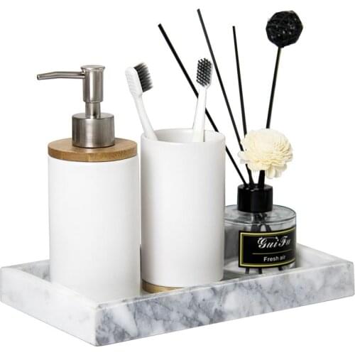 Creative Matte Ceramic Bathroom Tumblers Multi-function Teeth Brushing Cups Kitchen Dishwashing Liquid Emulsion Container Sets