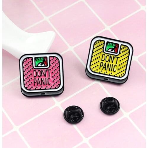 New Arrival Digital Body Weigh Scale Shape Brooch Yellow And Red Cute And Romantic Trendy Style Best Gift For Girlfriend