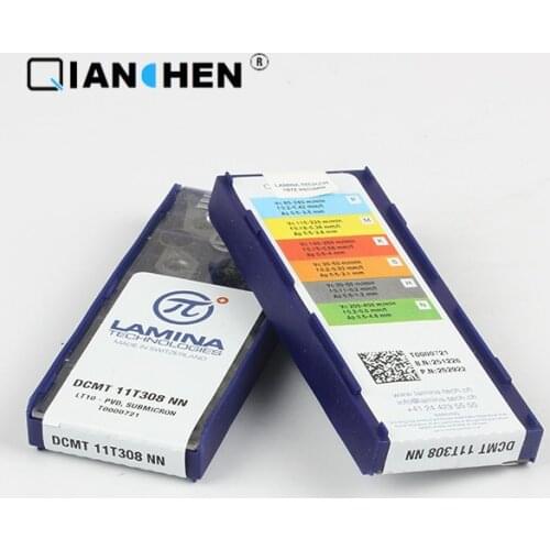 Genuine original high quality high-performance LAMINA DCMT 11T308 NN LT10 (10pcs/lot) tungsten Carbide Cutting tools inserts