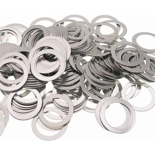 10pcs 16mm inside diameter stainless steel ultra thin washers metal washer meson flat gasket 48mm 49mm 50mm OD 1.2mm-2mm thick