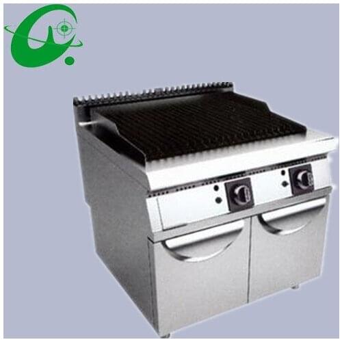 Cabinet lava-rock gas oven BBQ grill charbroiler