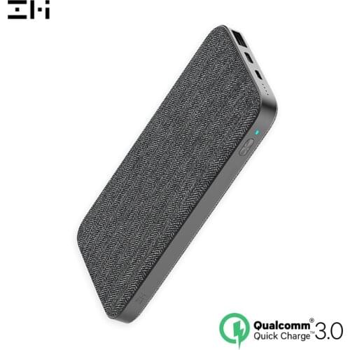 ZMI QB910 10000mAh two-way mobile power supply upgraded version FastCharging Fabric dual port hub powerbank security protection