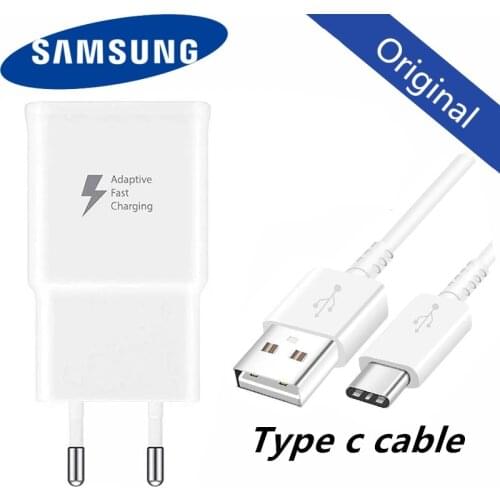 15w Charger Samsung Fast Charging Chargeur Cargador EU With Usb C Cable 1.2m For Galaxy S10e Z Flip Note9 M62 M40 M30s A20