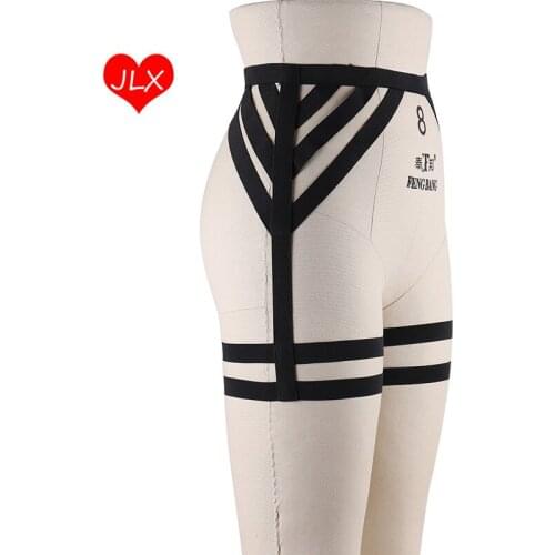 JLX.HARNESS 90s High Quality Lingerie Womens Fashion Punk Suspender Belt Body Cage Harness Thigh Garter Women Fetish Underwear