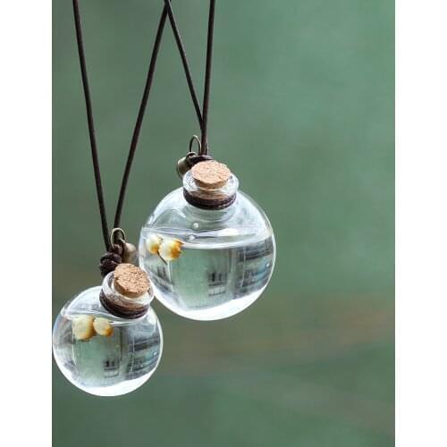 1PC Car Perfume Bottle Air Freshener with Flower for Essential Oils Auto Ornament Perfume Pendant Household Storage Glass Jar