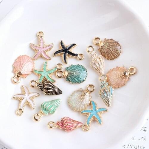 100pcs bulk Sea Shell Charms Ocean Pendants Making DIY Handmade Accessories Craft Making Jewelry Decoration