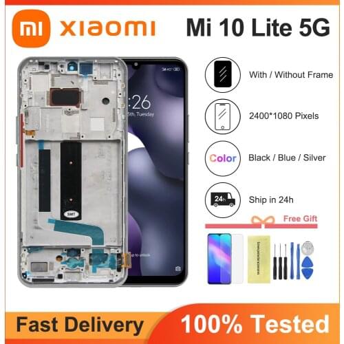 100% Test TFT Material For Xiaomi Mi 10 Lite 5G LCD Screen Digitizer Full Assembly (Not Supporting Fingerprint Identification)