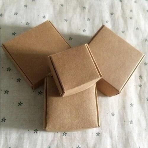 50pcs Small Black white Kraft paper gift cardboard packaging paper box Craft carton package for packing handmade soap/candy box