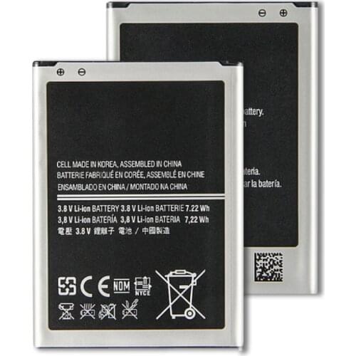 For Samsung Battery for Samsung Galaxy S4 Mini i9192 i9195 i9190 i9198 J110 I435 I257 B500AE 3 Pin 1900mAh