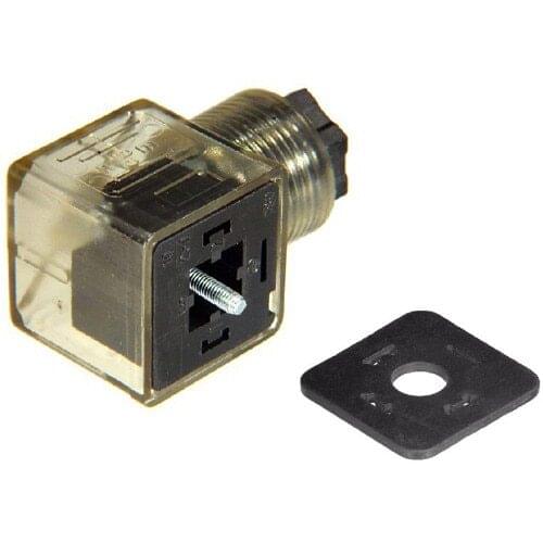 Free Shipping High Quality 100PCS DIN Connector Box With Screw & Gasket Solenoids Coil Connector DIN43650A Led Indicator AC VOLT