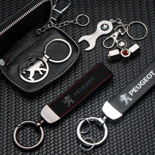 Key Chain High Quality Keyring Innovative Man Best Gift Accessorie For Peugeot 107 108 206 207 301 308 307 407 408 508 2008 3008