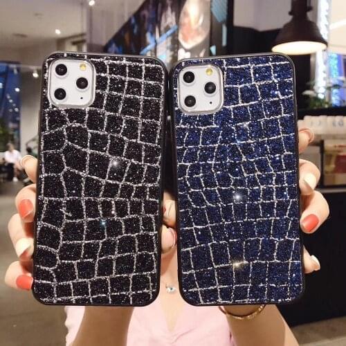 Luxury Glitter Shining lattice Sequins Cover Case For iPhone 12 11 Pro Max XS Max XR X 7 8 5 5S 6 6S Plus 8plus Bling Case Coque