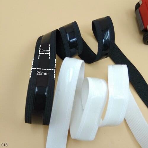 Black White Transparent Silicone Elastic Gripper 5M Sewing DIY Extra Grip 20mm Tape Wide Silicone Wide 10mm Garment Accessories