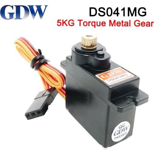 GDW DS041MG 5KG 7.6V Metal Gear Micro Mini Digital Servo High Speed Angle 180 for 450 Helicopter Fix-wing RC Auto Robot Arm