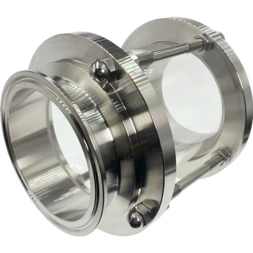 3,5" Tri Clamp Clover Sanitay Flow Sight Glass Diopter Fit 89mm Pipe OD SUS 304 Stainless Steel Fitting Homebrew Diary Product