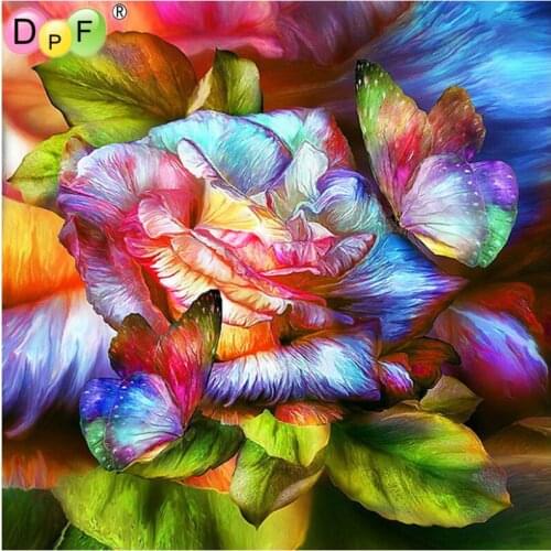 DPF DIY Magic Cube Cross Stitch art craft oil painting butterfly Diamond Embroidery 5D full Round Diamond Painting Mosaic Decor