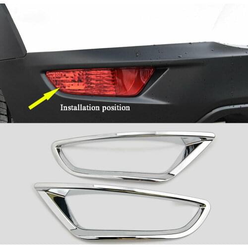 Chrome ABS Car Rear Fog Light Lamp Cover Trim Decor Frame Sticker For Mazda CX-3 CX3 2016-2018