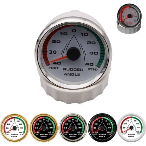 Marine Rudder Angle Indicator Gauge Meter 0-190ohm With Mating Sensor 85mm 7 Color Backlight Rudder Angle Indicator Sensor
