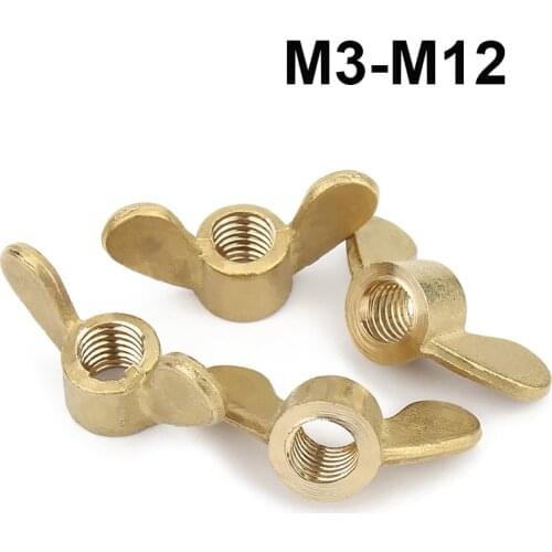 Brass Butterfly Nut GB62 Hand Tighten Wing Nuts M3 M4 M5 M6 M8 M10 M12