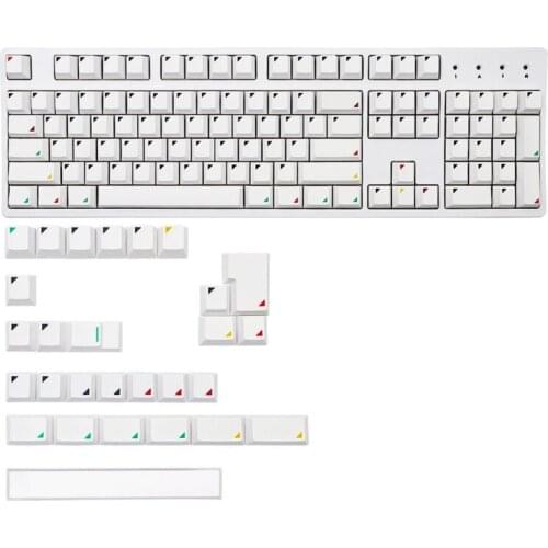 J60A Iso Layout Keycap Set 132 Key Cherry Profile PBT 5 Sides Sublimation Keycaps for 61/87/104/108 Keys Mechanical Keyboard