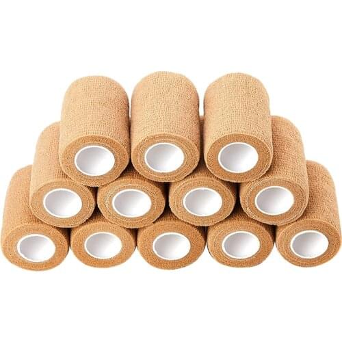 New-Cohesive Bandage Self Adherent Wrap 3Inch x 5 Yards for Stretch Athletic Ankle Sprains Swelling Sports Human and Animals
