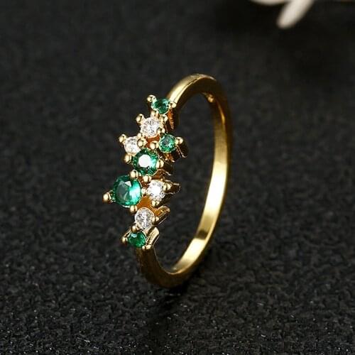 Newest Fashion Engagement Ring For Women Colorful AAA Zircon Wedding Trendy Jewelry Simple Stylish Female Finger Rings Anillos