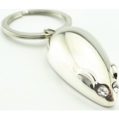 New Funny Gold Mouse Key Chain Charm Bag Ornament High Quality Metal Key Ring for Men Women Promo Gift Rat Animal Jewelry