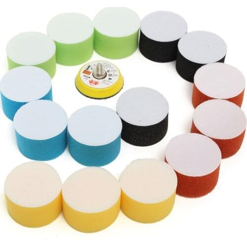 16Pcs/Set Polishing Pad For Car Polisher 2 Inch 50mm Polishing Circle Buffing Pad Tool Kit For Car Polisher Wax Pulidora Auto
