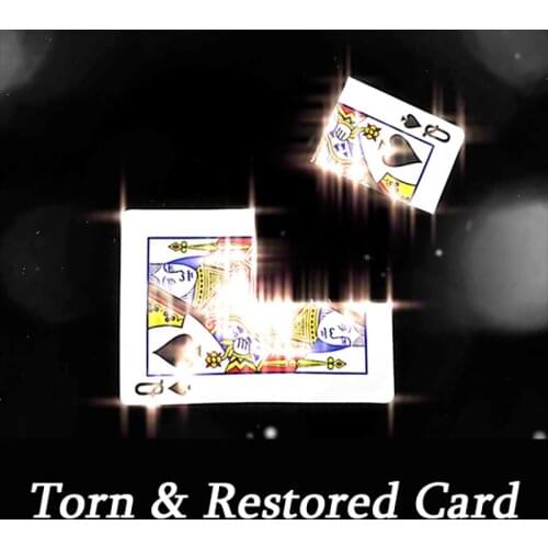 Torn & Restored Card Magic Tricks Torn Card Restoration Magia Magician Playing Deck Close Up Street Illusions Gimmick Props