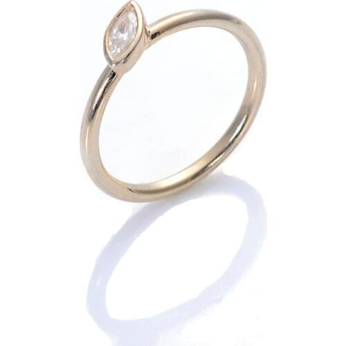 Gold Silver Color Plated Simple Spinning Zirconia Rings For DIY Name Ringe Statement Engagement Party Jewelry