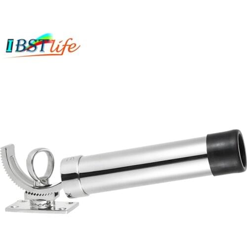 Adjustable Removable Deck Mount stainless steel 316 fishing rod rack holder pole bracket support for boat and yacht fishing