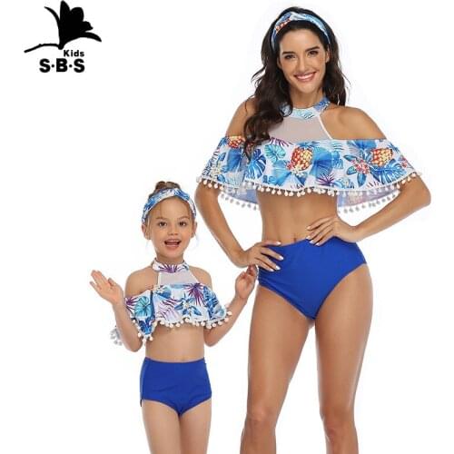Family Swimsuit Matching Clothes Look Mother Daughter Swimwear Mom and Me Bikini Clothes Father Child Swimming Top Shorts