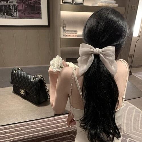 Bow hairpin top clip Korean net red bangs clip headdress Japanese sweet hairpin side clip back head clip