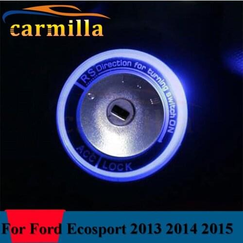 LED Car Refitting Ignigtion Ring Not Smart Type For Ford Ecosport Fiesta MK7 Ecosport 2013 2014 2015 2016 2017 With Car Key Hole