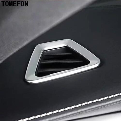 TOMEFON 2pcs For Volvo XC60 XC 60 2018 2019 LHD Front Upper Air Vent Outlet Cover Trim Frame Interior AC Vent Stickers