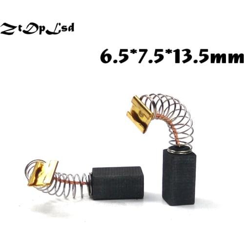 ZtDpLsd 2 Pcs/Pair 6.5x7.5x13.5mm Mini Drill Electric Grinder Replacement Carbon Brushes Spare Part for Electric Rotary Tool 41
