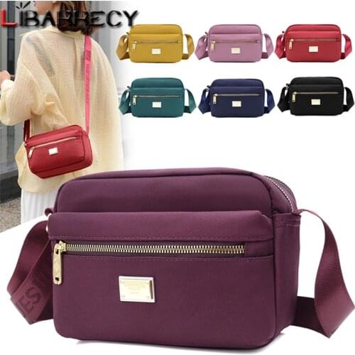 Women Fashion High Quality Crossbody Handbag 2021 New Nylon Cloth Casual Solid Color Ladies Shoulder Messenger Bag for Ladies