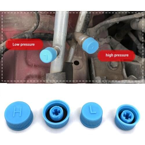 100 pairs of HVAC air conditioner R134a valve core cover suitable for all cars high pressure H low pressure L