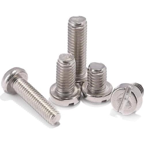 20pcs M4 Pitch 0.7mm 304 Stainless Slotted Cheese Head Machine Screws DIN 84