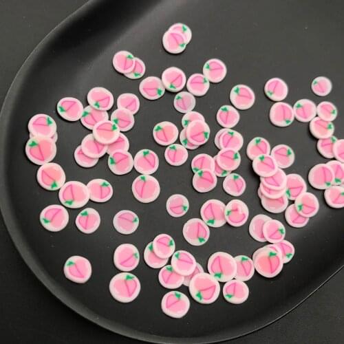 50g Peach Polymer Clay Slices Sprinkles for Kids Diy,Craft/Nail Art/Scrapbook Decoration,Filler Polymer Clay Embellishments