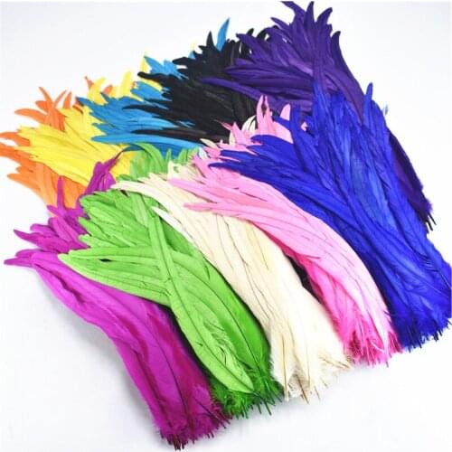 50PCS Wholesale 35-40CM Natural Rooster Coque Tail Feathers Cheap Feather For Crafts Christma Diy Pheasant Feather Decoration
