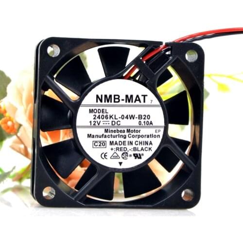 2406KL-04W-B20 For NMB 6mm 60mm fan 6015 DC12V 0.10A CPU Mute cooler cooling fan