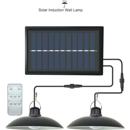 Retro Lampshade LED Outdoor Indoor Solar Light Waterproof Solar Pendant Lamp LED Courtyard Garden Lighting Lamp LED Yard Emergen