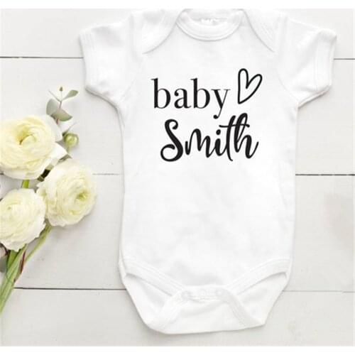 Personalized baby bodysuit Custom baby gift tenue d'anniversaire baby coming home Personalised baby clothes Unisex Baby Outfit