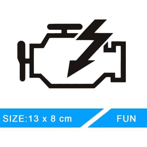 Dawasaru Car Styling Check Engine Light Cel Sticker Decal Vinyl Jdm Funny Drift Stance Illest Fatlace Car Stickers 13cm*8cm