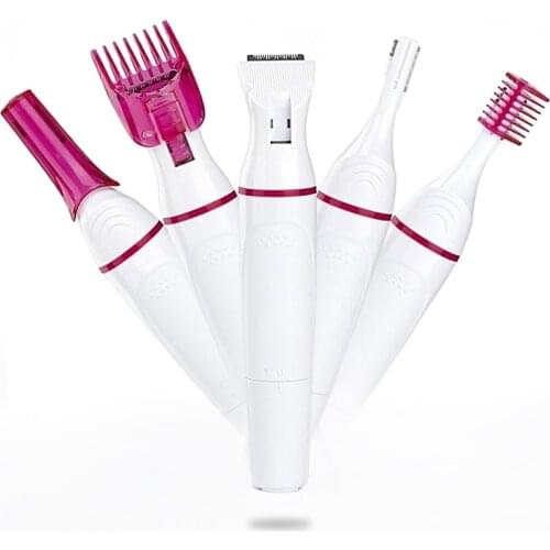 5 In 1 Electric Epilator Women Hair Removal Bikini Trimmer Shaving Machine Women Shaver Razor Eyebrow Hair Trimmer Depilador
