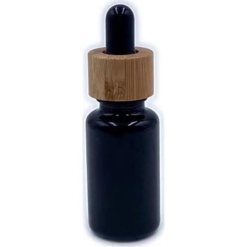 10ml 15ml 1oz 50ml 100ml Black Glass Essential oil Aromatherapy Dropper Bottle Bamboo Cap Reagent Drop Eye Liquid Pipette Bottle