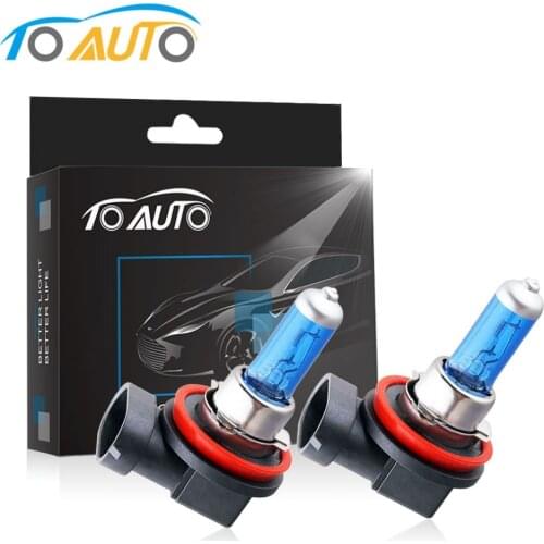 2PCS H11 55W Halogen Bulb White Quartz Glass Auto Fog Lights Lighting Car Driving Lamp Automobiles Light Source 12V 5000K